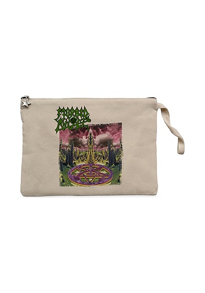Morbid Angel Domination Krem Clutch Cüzdan / El Çantası Krem