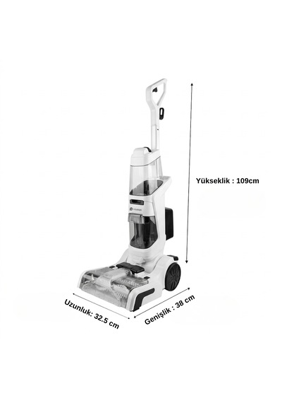 Youban K12 Plus Steamix Buharlı Halı Ve Koltuk Yıkama Makinesi Beyaz