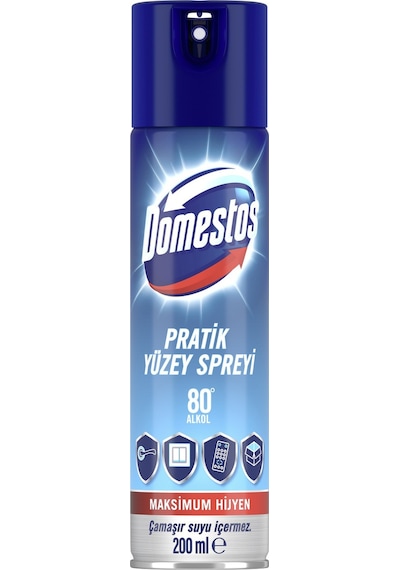 Domestos Pratik Yüzey Spreyi 80° Alkollü 200 ML
