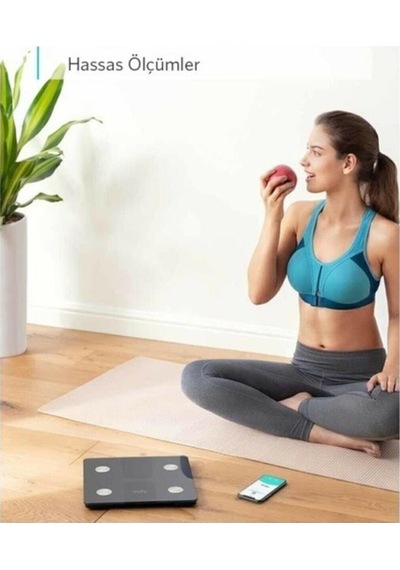 Techfit 1073 Dijital Baskül Yağ Su Kas Vücut Kitle Endeksi Ölçer Tartı