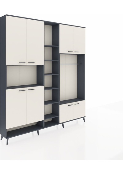 Arges Dolap 18 Raflı 8 Kapaklı Tek Askılı 220x30x243 Antrasit-aytaşı/antrasit Aytası/antrasıt Arges Dolap 18 Raflı 8 Kapaklı Tek Askılı 220x30x243 Antrasit-aytaşı/antrasit Aytası/antrasıt
