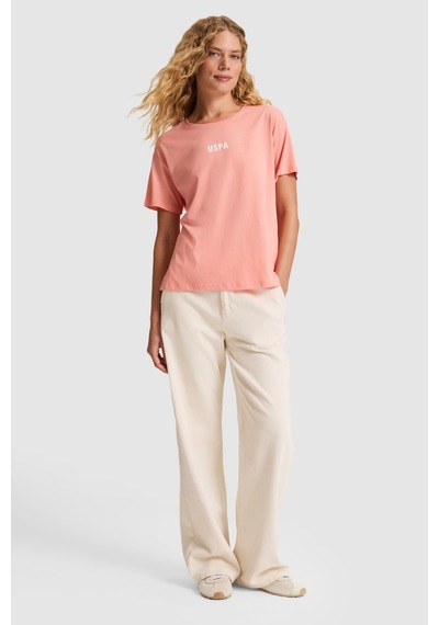 U.S. Polo Assn. U.s. Polo Assn. Kadın Mercan Tişört 50323530-vr204 Coral