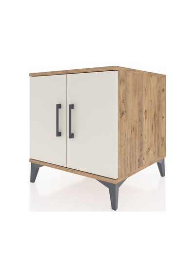 Kronos Komodin 2 Raflı 2 Kapaklı 60x59x64 Çam-aytaşı Atlas Çam