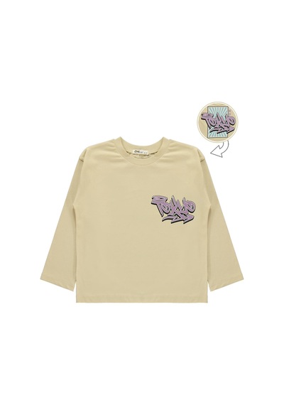 Civil Boys Tokyo Baskılı 10-13 Yaş Sweatshirt - Koyu Taş Rengi