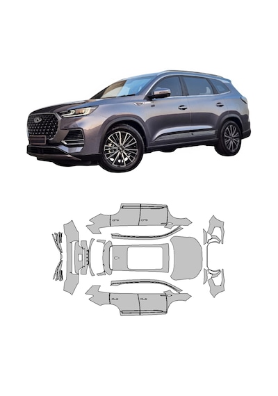 Chery Tiggo 8 Pro Max Özel 210 Mikron Premium Tpu Ppf Film Kaplama Seti
