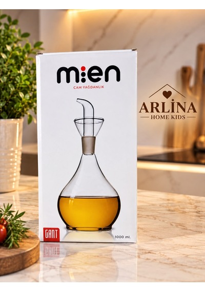 1000 Ml Cam Yağdanlık Siyah