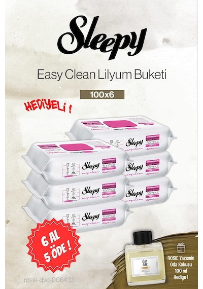 Sleepy 6 Al 5 Öde Lilyum Buketi 100'lü, Rosie Yasemin Oda Kokusu Tekli