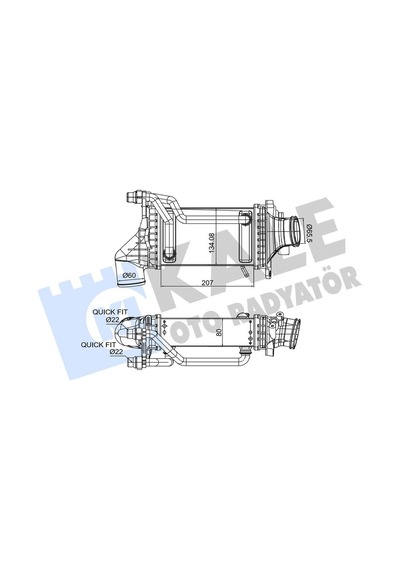 Kale 375965 Turboşarj Radyatörü Mercedes M274 W205 S205 C205 A205 W212 C207 W213 C238 C253 V167 R172 A2740900614 -