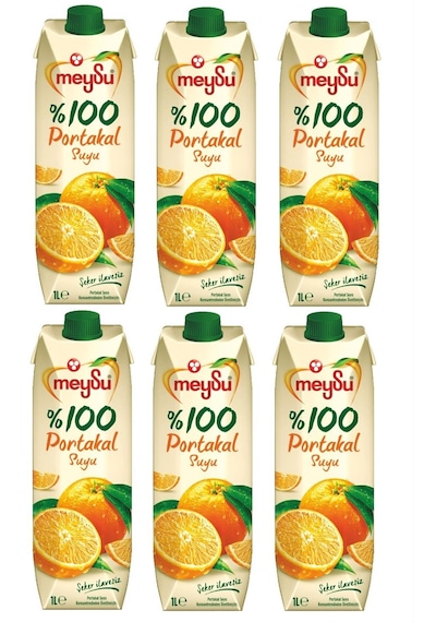 Meysu %100 Portakal Suyu 1 Lt X 6 Adet