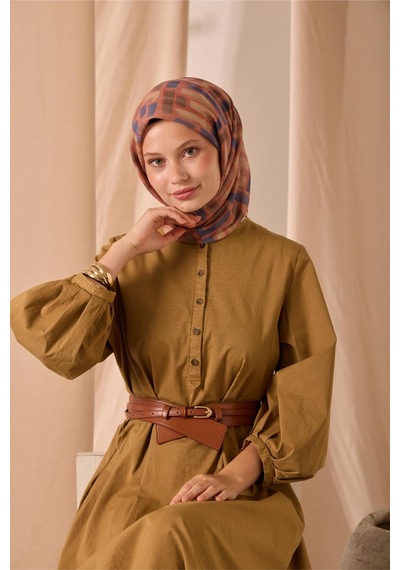 Silk Home Soft Eşarp 73096-14 Yavruağzı, Parlament, Koyu Vizon, Küf Yeşili