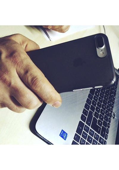Ringke Slim Frost Apple Uyumlu iPhone 7/8 İle Kılıf Black İnce Buzlu Transparan