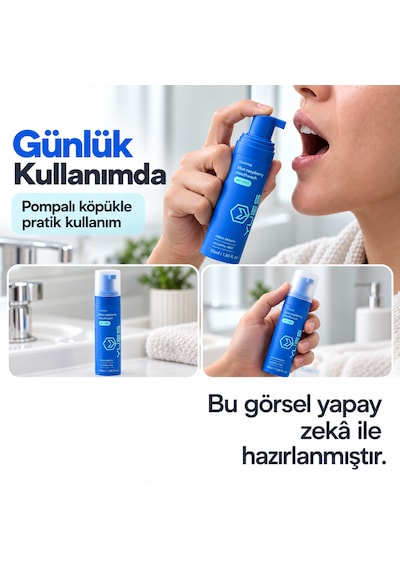 Yues Köpük Ağız Gargarası Alkolsüz Mavi Ahududu Aromalı 55 Ml