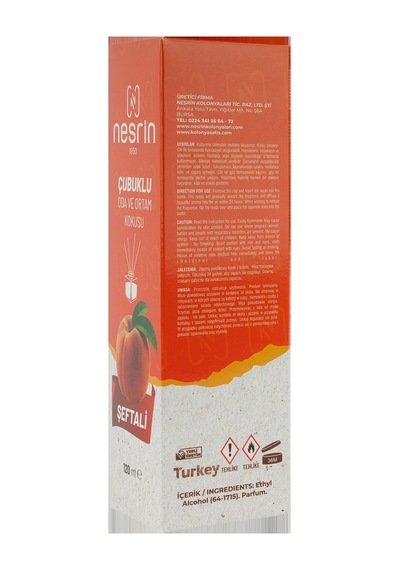Nesrin 120 Ml Cam Kutulu Bambu Koku Şeftali - 8690352728213a Amber