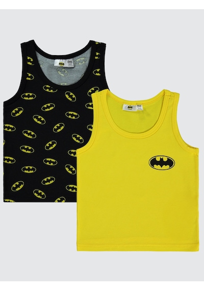 Batman Erkek Çocuk 2'li Atlet Set 2-10 Yaş Sarı