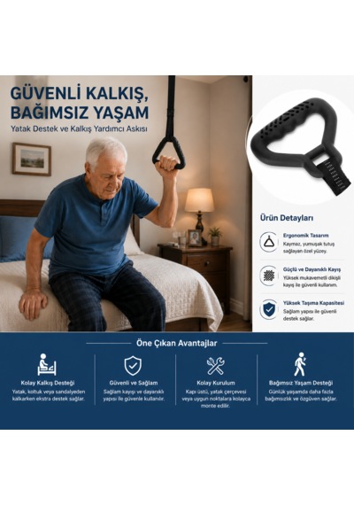 Çok Amaçlı Ergonomik Destek Tutamağı Siyah 2 Adet Al5877