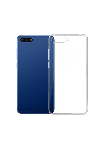 Huawei Y6 2018 İle Uyumlu Kılıf Şeffaf Esnek Silikon Telefon Kılıfı Kapak