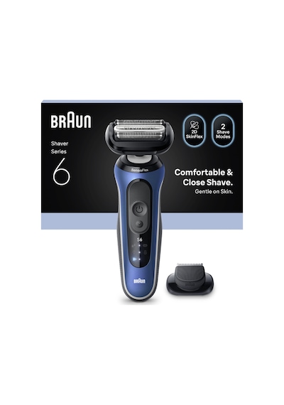 Braun Series 6 Elektrikli Tıraş Makinesi, Islak Ve Kuru, Hassas Düzeltici Başlık, 62-b1200s 1 Saat