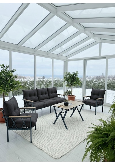 Ard & Garden Miray 311 Masalı Antrasit Fermuarlı Bahçe Balkon Takımı, Salon, Teras- Berjer Düğmeli Metal Çay Seti Gri Ard & Garden Miray 311 Masalı Antrasit Fermuarlı Bahçe Balkon Takımı, Salon, Teras- Berjer Düğmeli Metal Çay Seti Gri