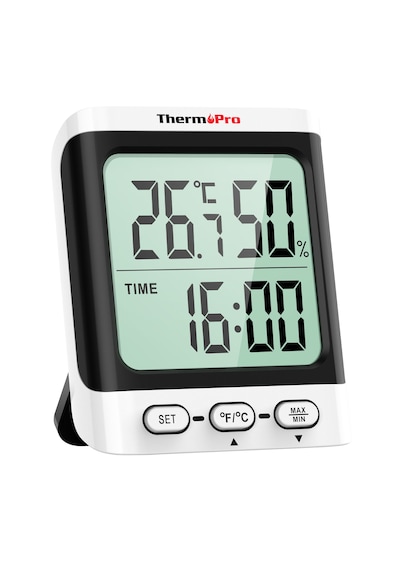 Thermopro Tp152 8,5" Lcd Ekranlı İç Mekan Dijital Sıcaklık Ve Nem Ölçer Termometre