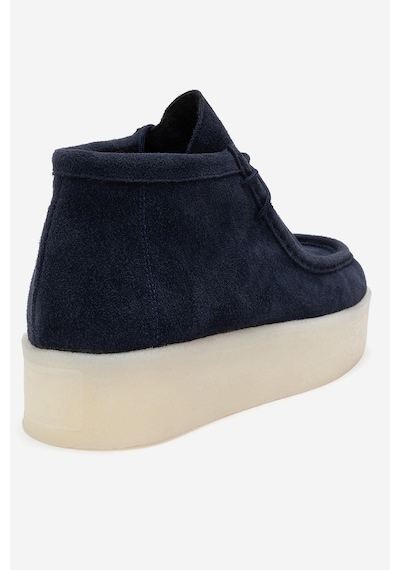 Luvishoes Luvi Shoes Melıa Lacivert Süet Hakiki Deri Kadın Bilekte Bot Lacivert
