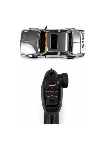 1/16 4wd 50 Km Hızlı E30 Rc Drift Uzaktan Kumandalı Yedek Lastikli Oyuncak Drift Araba Gri