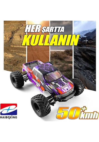 Haıboxıng Rc 1/12 903 Vanguard 50+ Km/h Sürat 4x4 Uzaktan Kumandalı Rc Model Araba Rtr Elektrikli 4wd Offroad Truck Mor