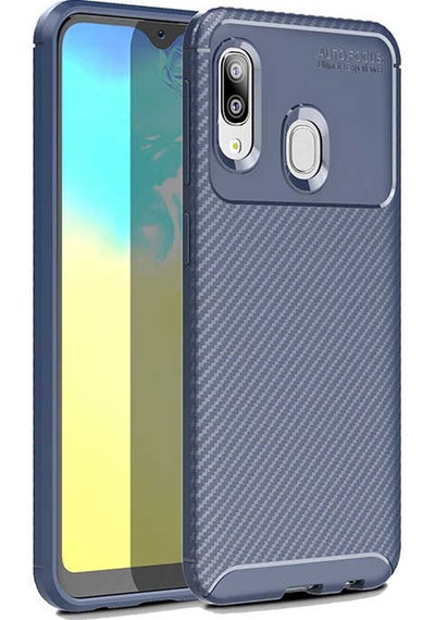 Samsung Uyumlu Galaxy A20e Kılıf Zore Negro Silikon Kapak Kahverengi