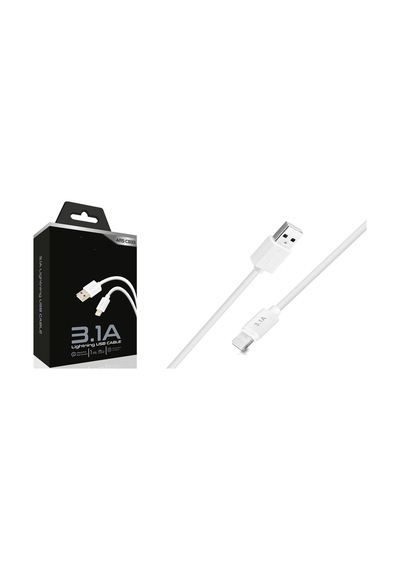Data Ve Şarj Kablo Apple Uyumlu iPhone Lightning 1 Mt 3.1 Amper Qtop Q-cb33