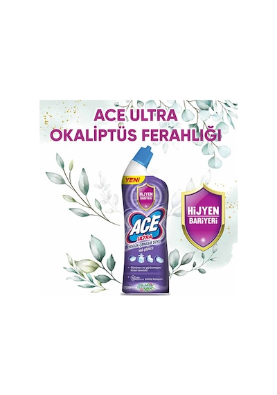 Ace Ultra Yoğun Kıvamlı Çamaşır Suyu Okaliptus 810g X6 Diğer