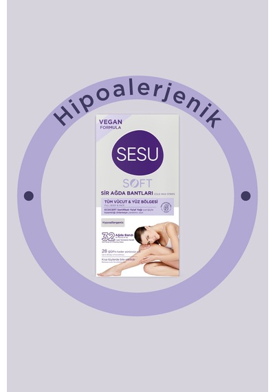 4 Adet Sesu Ağda Bandı Soft 32'li
