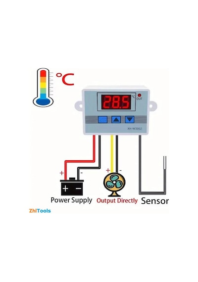 Zhltools Dijital Termostat Xh-w3002 Led Ekranlı Sıcaklık Kontrol Cihazı 220v