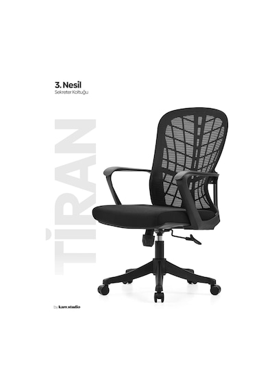 Tiran 3. Nesil Sekreter Koltuğu - Siyah Tiran 3. Nesil Sekreter Koltuğu - Siyah