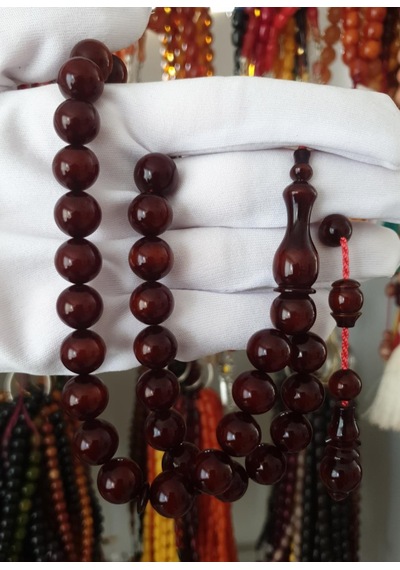 Sıkma Kehribar Küre Model Tesbih