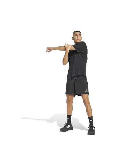 Adidas Run Essentials Erkek Siyah Yuvarlak Yaka Tişört Siyah