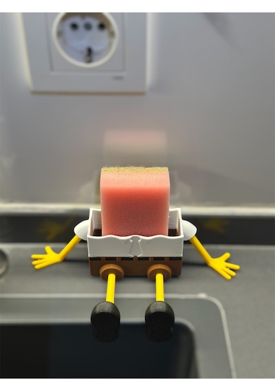 3dprototürk Sünger Bob Bulaşık Süngeri Tutucağı Süngerlik