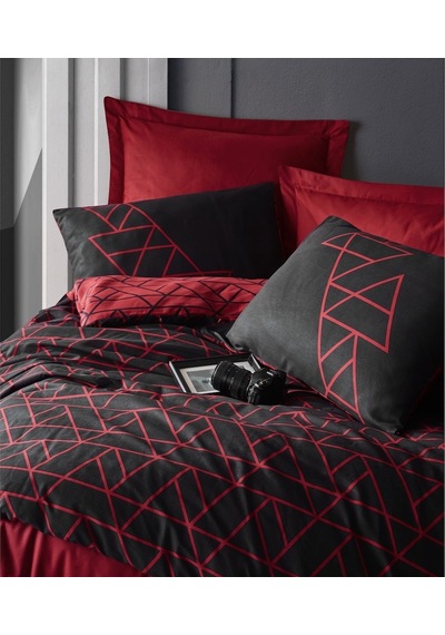 Cotton Box Dark Shadow Bordo Çift Kişilik Nevresim Takımı Bordo