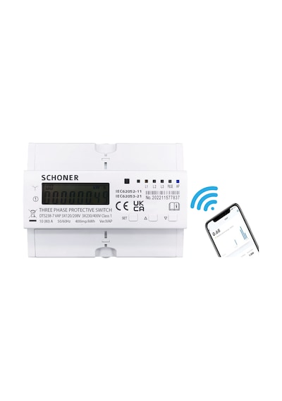 Schoner Wi-fi Üç Faz Gerilim Koruma Rölesi Voltaj/akım Koruma 80a