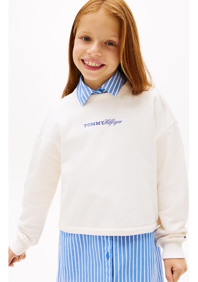 Tommy Hilfiger Kız Çocuk Sweat Kg0kg09128 Ekru