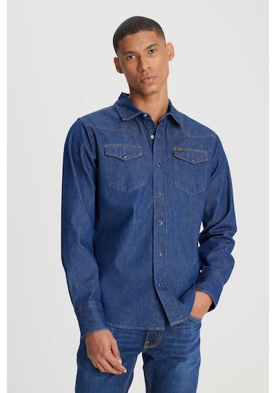 Lee Regular Fit Mavi Erkek Denim Uzun Kollu Jean Gömlek - L241513xt 001