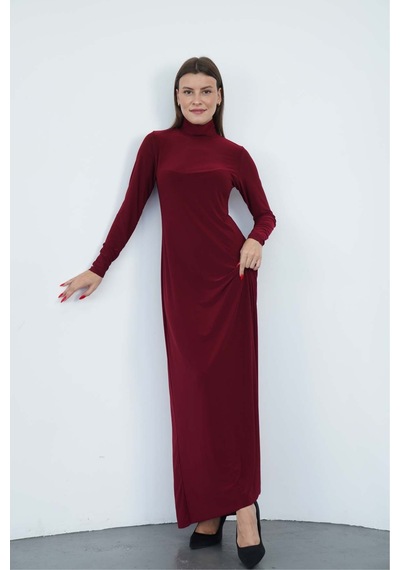 Penyebizden Dora Kadın Maxi Boy Balıkçı Yaka Sandy Elbise-bordo Penyebizden Dora Kadın Maxi Boy Balıkçı Yaka Sandy Elbise-bordo