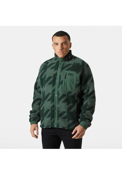 Helly Hansen Panorama Printed Pile Snap Erkek Yşl Yeşil