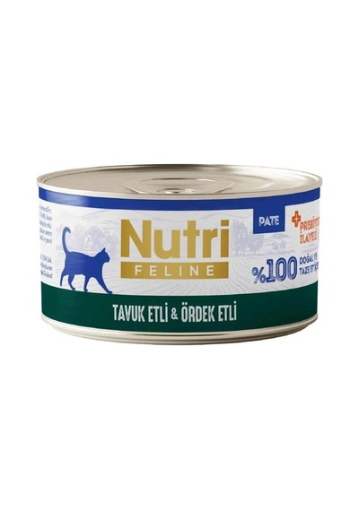 Nutri Feline Tavuk Eti Ve Ördekli Tahılsız Kedi Konservesi 70 Gr