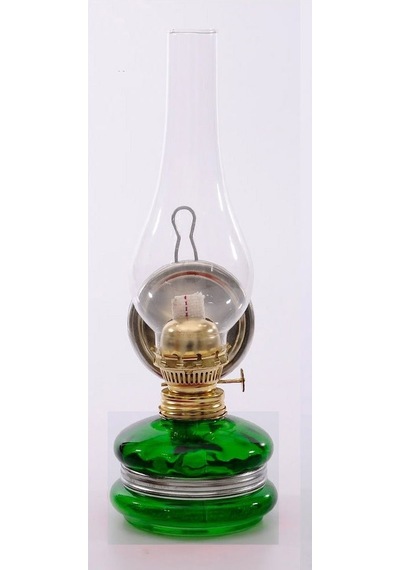 Nostaljik Gaz Lambası Cam Gaz Lambası Yeşil Renk Gaz Lambası N11.9975
