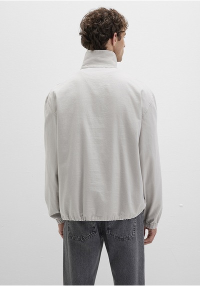 Mavi - Yarı Fermuarlı Kanguru Cepli Gri Sweatshirt 0211684-70074 Gri
