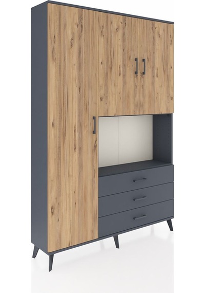 Arges Dolap 6 Raflı 3 Çekmeceli 3 Kapaklı 132x30x195 Antrasit... Antrasit Arges Dolap 6 Raflı 3 Çekmeceli 3 Kapaklı 132x30x195 Antrasit... Antrasit