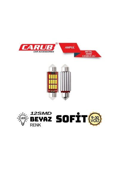 Sofit Ledli Beyaz Smd 12 Ledli 36mm 9-30volt