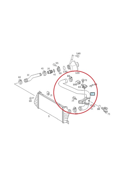 Mercedes Sprinter W901 Turbo Hortumu Cdı 612 Motor - 9015285382