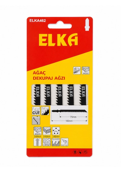 Ağaç Dekupaj Ağzı 5 Li Set Hızlı Kesim, 75 Mm, Ahşap & Pvc Uyumlu