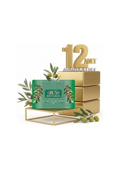 Safia Zeytinyağlı Banyo Sabunu 12x600 Gr Zeytinyağı