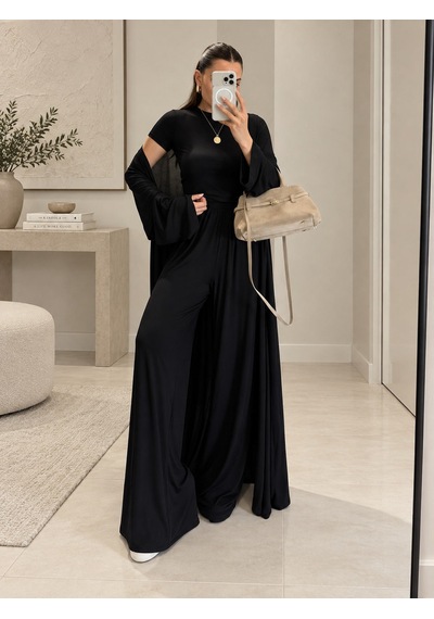 Unika Boutique Kadın Sofia Penye Üçlü Takım siyah
